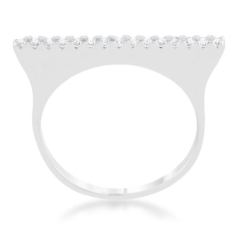 Karolina Contemporary Simple Line Fashion Cocktail Ring | 0.5 Carat |Cubic Zirconia - Beloved Sparkles
 - 2