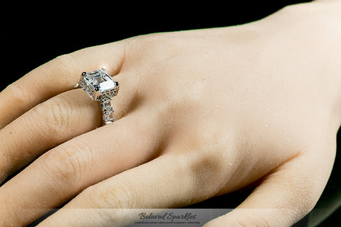 Lidia Asscher CZ Engagement Ring | 6ct