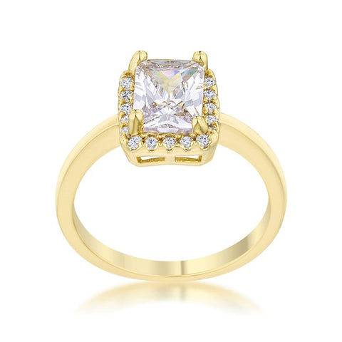 Mariane 2ct Radiant CZ Gold Engagement Ring | 2.5ct | 14k Gold