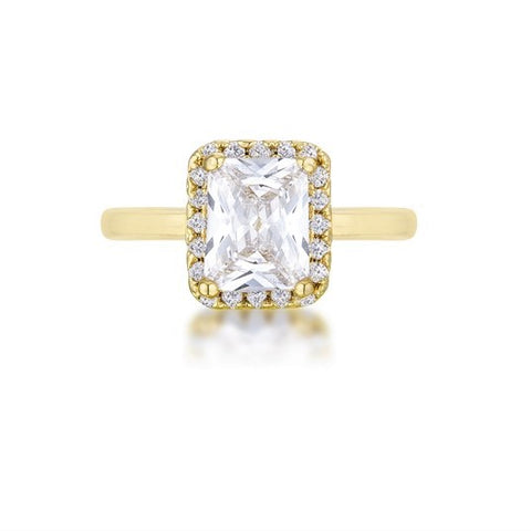 Mariane 2ct Radiant CZ Gold Engagement Ring | 2.5ct | 14k Gold