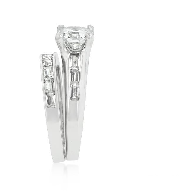 Mary 1.5ct Round CZ Engagement Ring Set | 2.8ct