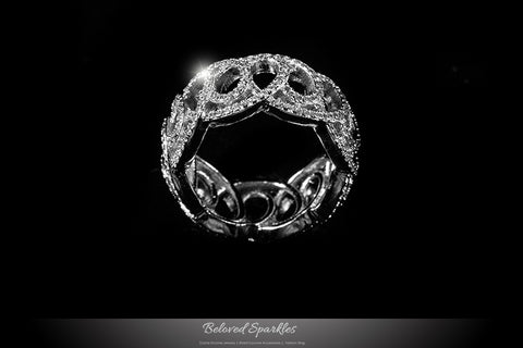 Lia Swirl Cubic Zirconia Silver Eternity Ring | 4ct