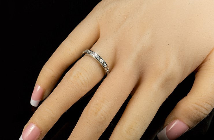 Mira Alternating Baguette CZ Eternity Ring | 2.6ct