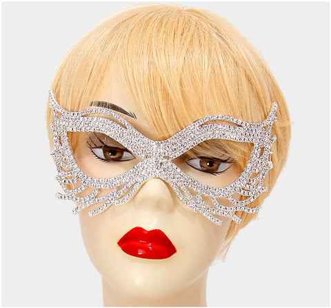 Nohelia Art Deco Modern Masquerade Mask | Crystal - Beloved Sparkles
 - 2