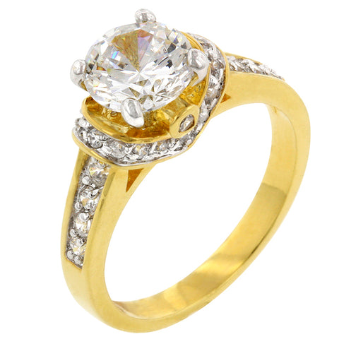 Noula 2ct Round Solitaire Engagement Ring | 3.7ct | 18k Gold