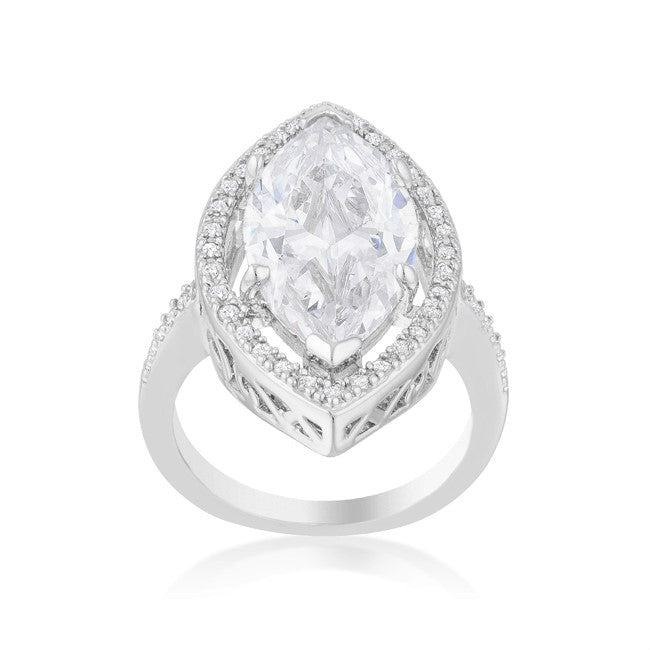 Ohara 10ct Marquise Solitaire Engagement Ring | 12ct