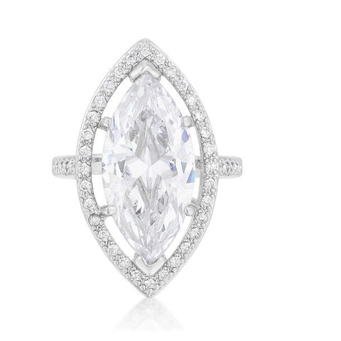 Ohara 10ct Marquise Solitaire Engagement Ring | 12ct