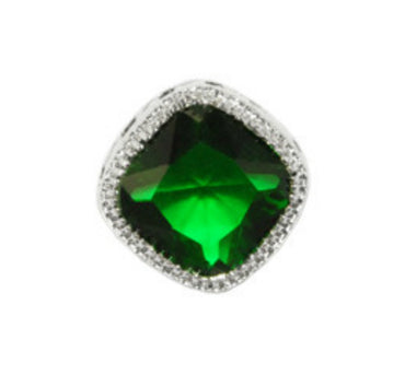 Oleg Emerald Diamond Shape CZ Earrings