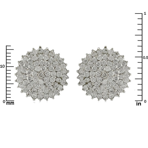 Parley CZ Pave Dome Stud Earrings