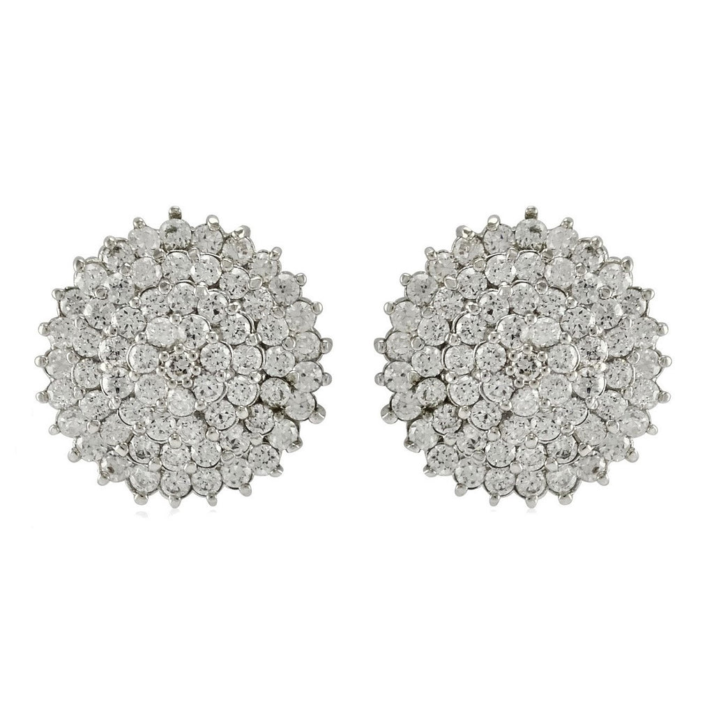 Parley CZ Pave Dome Stud Earrings