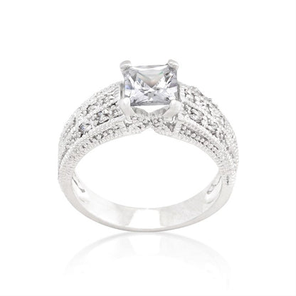 Rana 0.8ct Princess Solitaire Filigree Engagement Ring | 1.5ct