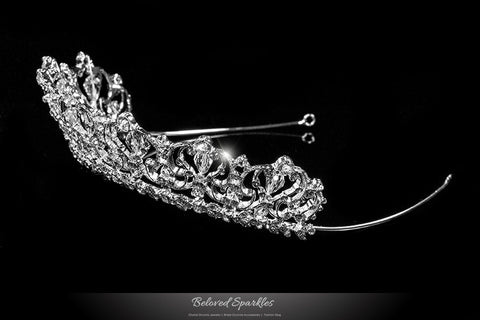 Marissa Vintage Art Deco Silver Tiara | Swarovski Crystal - Beloved Sparkles
 - 2