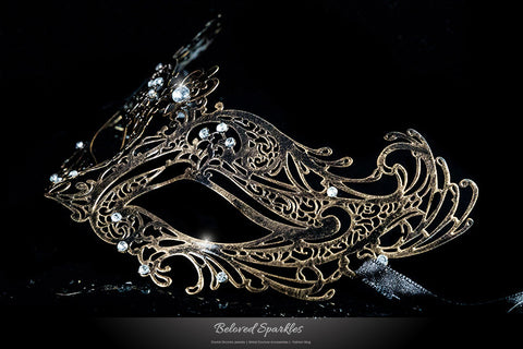 Liana Bronze Metal Lace Masquerade Mask | Metal - Beloved Sparkles
 - 2