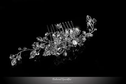 Derica Curved Leaves Hair Comb | Swarovski Crystal - Beloved Sparkles