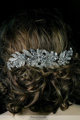 Tracey Ribbon Floral Hair Comb | Crystal - Beloved Sparkles
 - 3