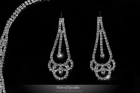 Tyzna Art Deco Arch Necklace Set | Rhinestone - Beloved Sparkles
 - 3