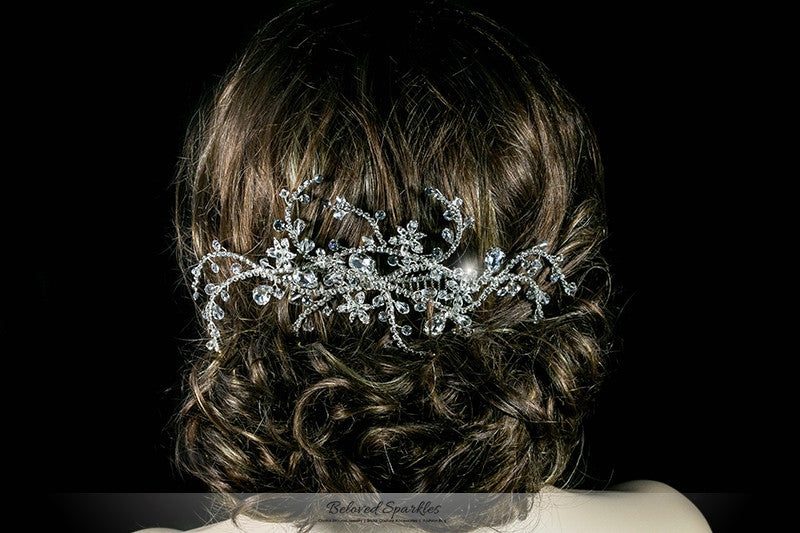 Fidelia Floral Treasures Hair Comb | Swarovski Crystal - Beloved Sparkles