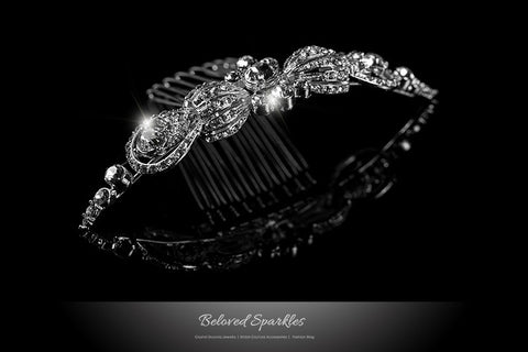 Dextra Vintage Bow Hair Comb | Swarovski Crystal - Beloved Sparkles