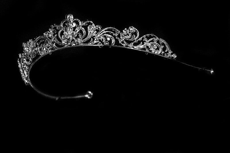 Brianna Romantic Royal Silver Tiara | Swarovski Crystal - Beloved Sparkles
 - 3