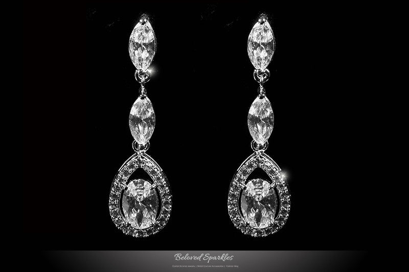 Amadela Vintage Teardrop Necklace Set | 80 Carat | Cubic Zirconia - Beloved Sparkles