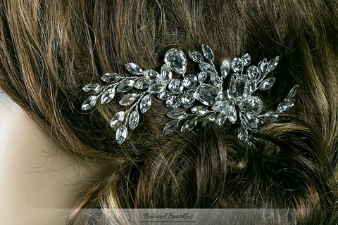 Briana Cluster Hair Clip | Swarovski Crystal - Beloved Sparkles