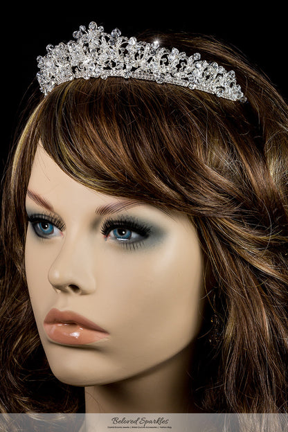 Ingrid Royal Cluster Silver Tiara | Swarovski Crystal - Beloved Sparkles
 - 3