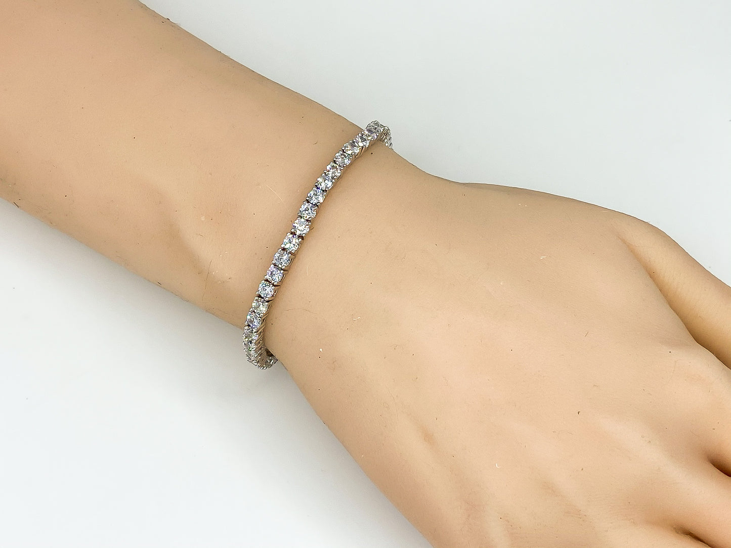 Cassidy 3mm Round CZ Tennis Bracelet – 7in | 10ct