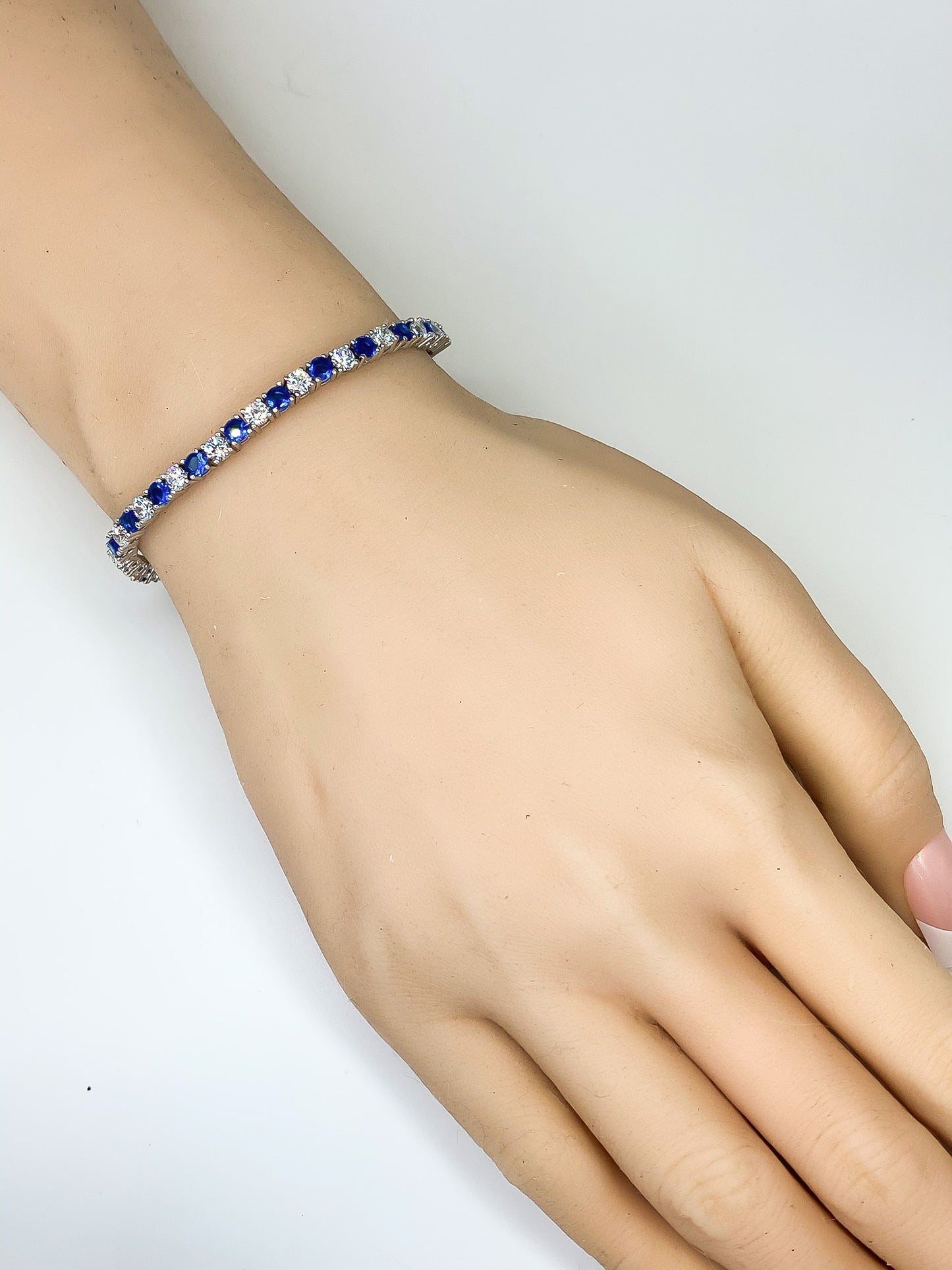 Cassidy 3mm Sapphire Round Tennis Bracelet - 7in | 10ct