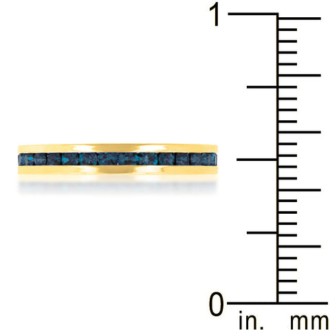 Gail Sapphire Blue Eternity Stackable Ring | 1ct | 18k Gold