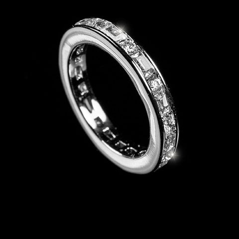 Mira Alternating Baguette CZ Eternity Ring | 2.6ct