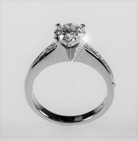 Neila 1ct Round Solitaire Engagement Ring | 1.7ct | Sterling Silver