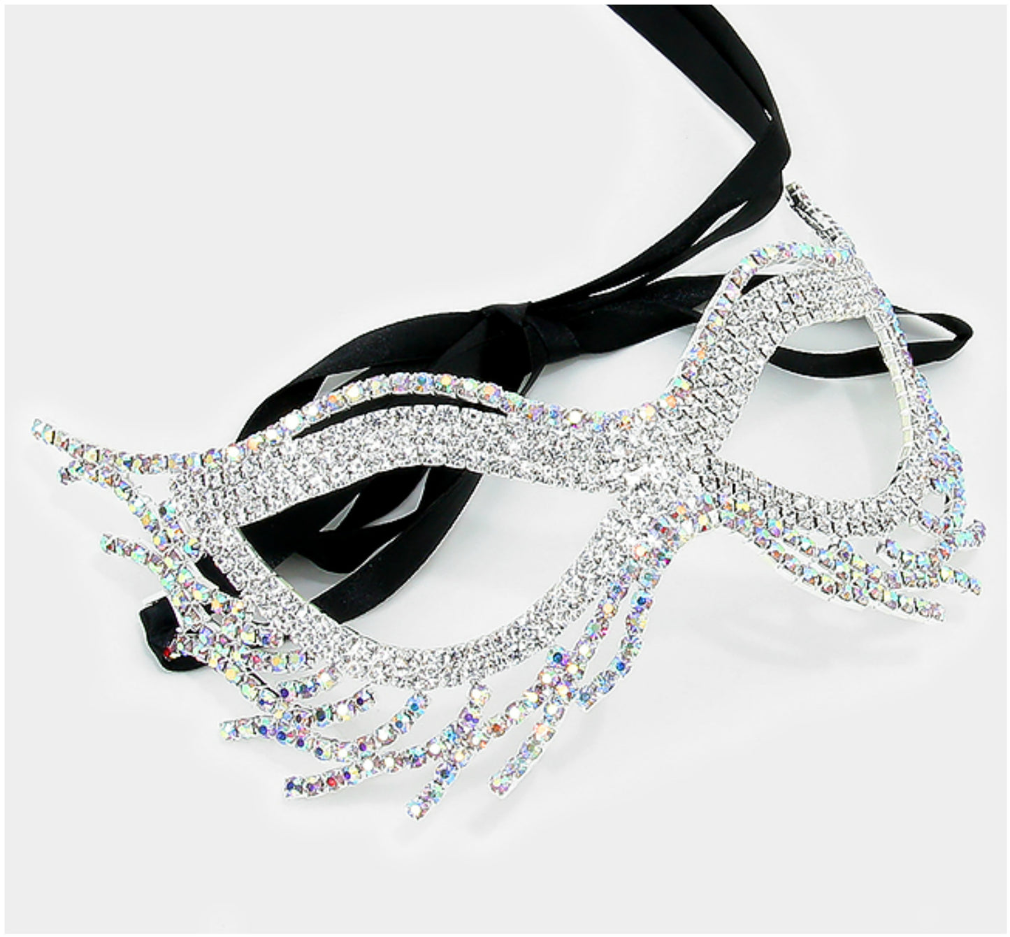 Nohelia Art Deco Modern Masquerade Mask | Crystal - Beloved Sparkles
 - 3