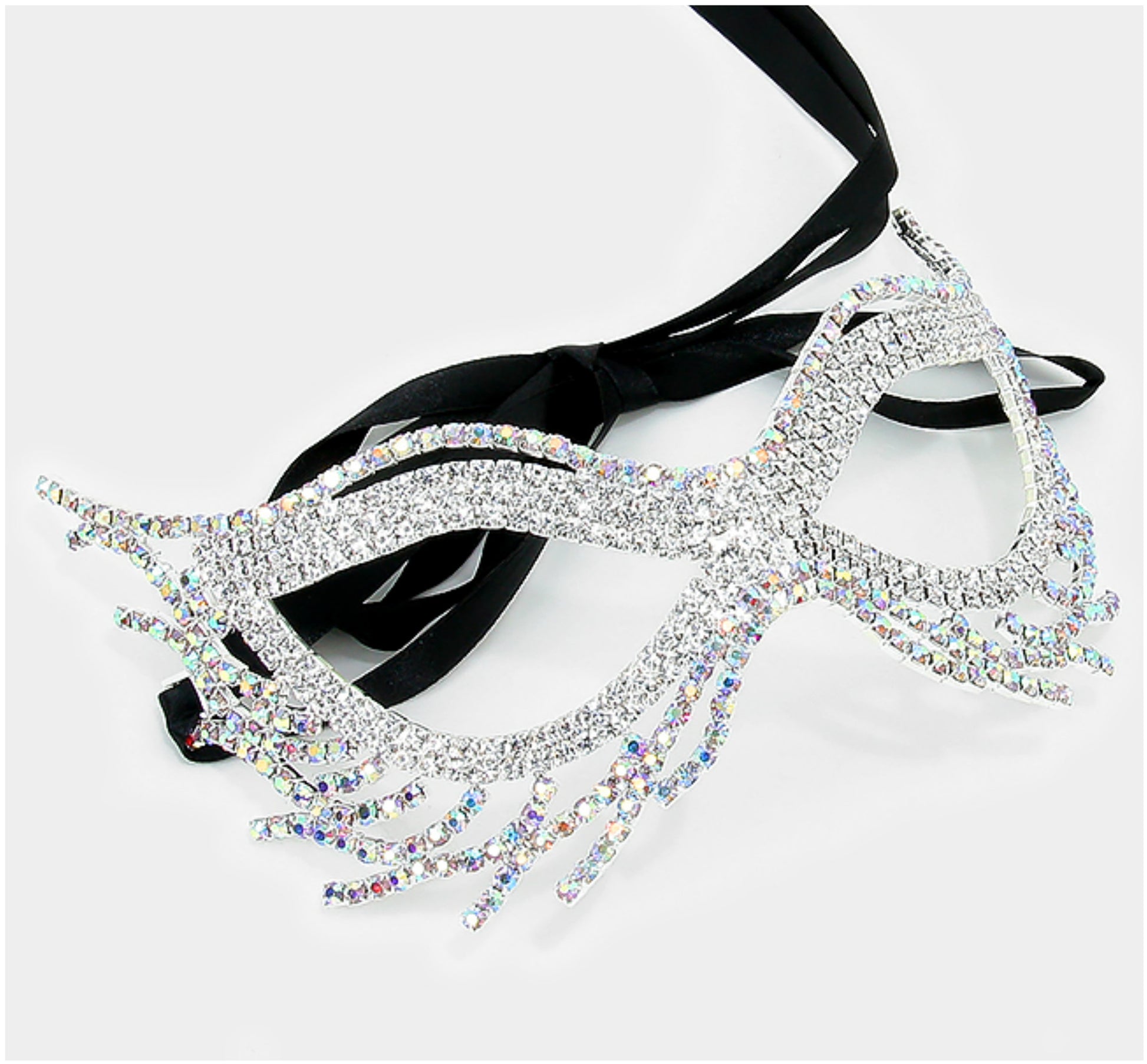 Nohelia Art Deco Modern Masquerade Mask | Crystal - Beloved Sparkles
 - 3