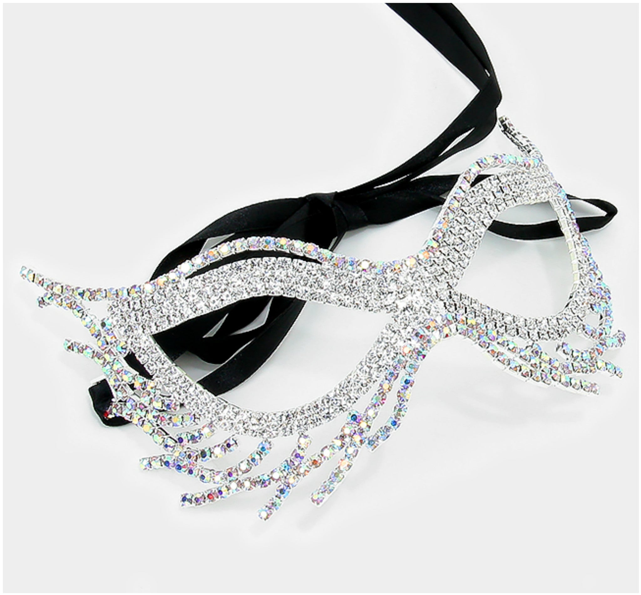 Nohelia Art Deco Modern Masquerade Mask | Crystal - Beloved Sparkles
 - 3