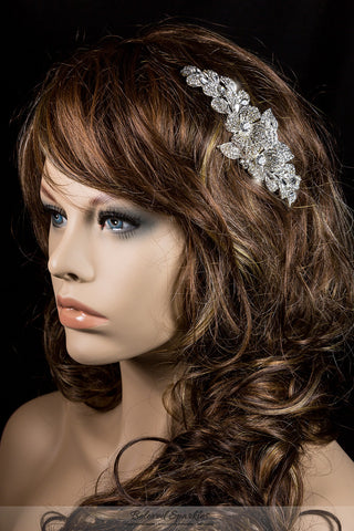 Jetta Delicate Floral Hair Comb | Crystal - Beloved Sparkles
 - 4
