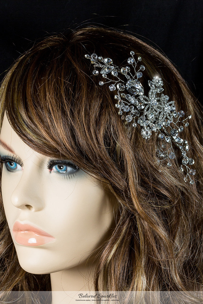 Sisley Garden Flower Leaves Hair Comb | Swarovski Crystal - Beloved Sparkles
 - 4