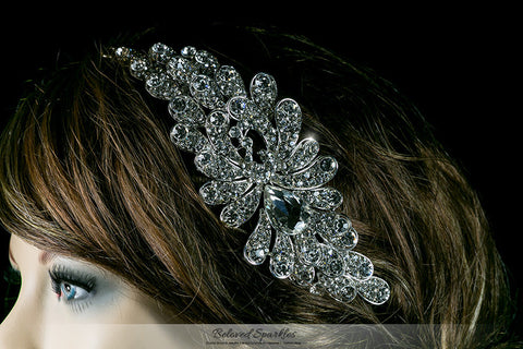 Daisey Bejeweled Floral Hair Comb | Crystal - Beloved Sparkles