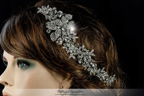 Lizabeth Ila Long Floral Cluster Hair Clip | Swarovski Crystal - Beloved Sparkles
 - 4