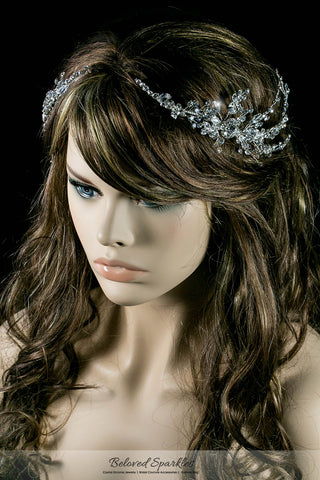 Reina Floral Spray Hair Comb | Swarovski Crystal - Beloved Sparkles
 - 4