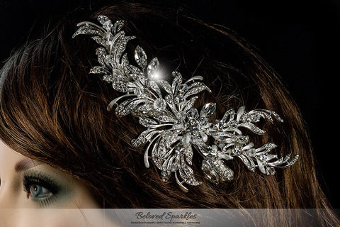 Loreta Romantic Cluster Hair Comb | Swarovski Crystal - Beloved Sparkles
 - 4