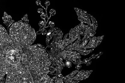 Aida Vintage Flower Statement Hair Comb | Swarovski Crystal - Beloved Sparkles