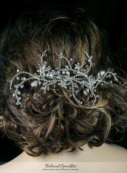 Fidelia Floral Treasures Hair Comb | Swarovski Crystal - Beloved Sparkles