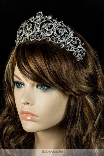 Matilda Victorian Romantic Silver Tiara | Swarovski Crystal - Beloved Sparkles
 - 4