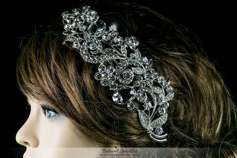 Betsy Bejeweled Floral Hair Comb | Crystal - Beloved Sparkles
