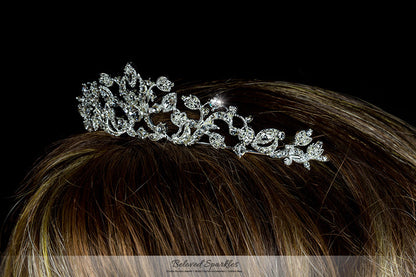 Nedda Art Deco Filigree Silver Tiara | Swarovski Crystal - Beloved Sparkles
 - 4