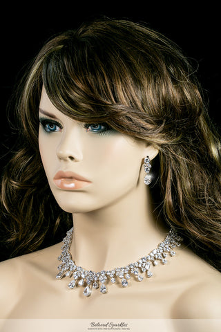 Drina Vintage Luxury Necklace Set | 80 Carat | Cubic Zirconia| - Beloved Sparkles