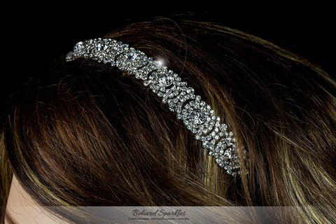 Amica Rhinestone Halo Cluster Stretchable Headband | Rhinestone - Beloved Sparkles
 - 4