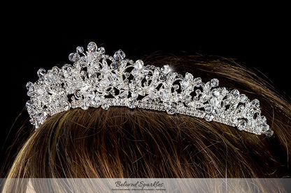 Ingrid Royal Cluster Silver Tiara | Swarovski Crystal - Beloved Sparkles
 - 4