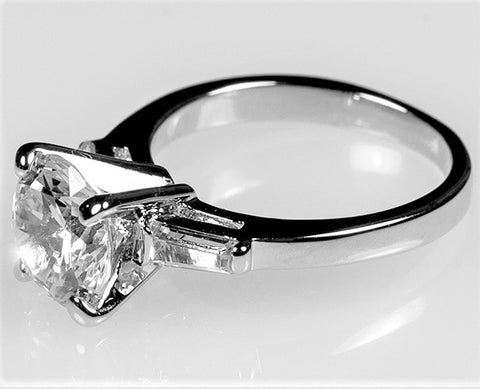 Cheryl  Round Solitaire Engagement Ring | 3ct