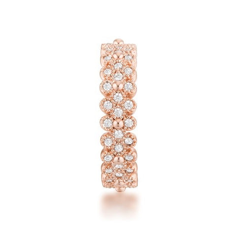 Clara Bohemian CZ Rose Gold Eternity Ring | 1ct